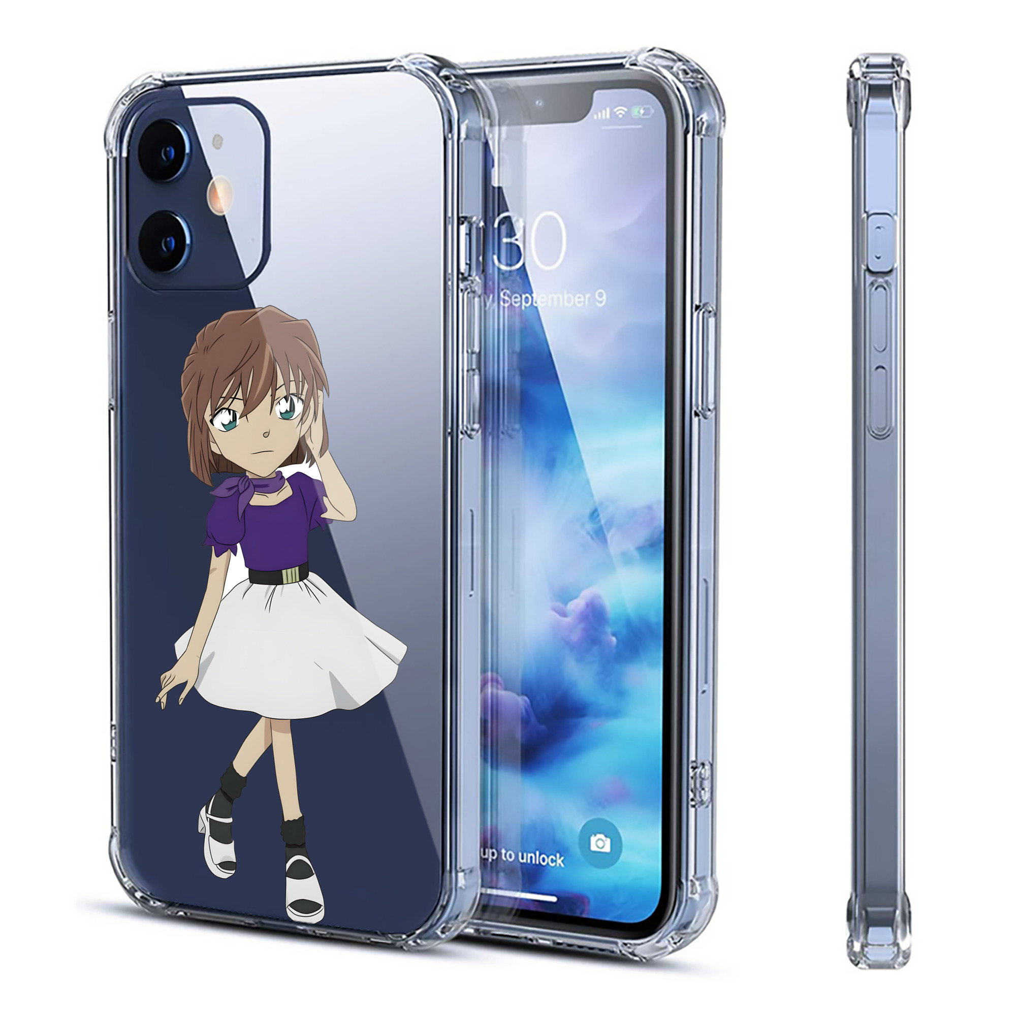 （画像用） 名探偵コナン 灰原 哀 はいばら あい Detective Conan Anita Hailey、Vi Graythorn Haibara Ai 【iPhone 12シリーズ対応】透明スマホケース（クリアソフトケース）